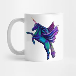 Unicorn - sparkly, glittery, magical, winged unicorn Mug